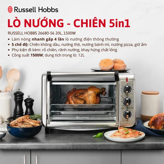 Russell Hobbs: lò nướng – chiên 5in1