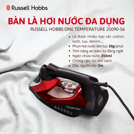 Russell Hobbs: bàn là hơi nước One Temperature