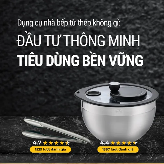 Rösle: dụng cụ nhà bếp từ thép không gỉ – đầu tư thông minh